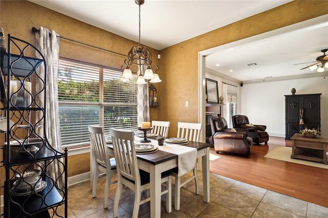 dining room featuring a notable chandelier