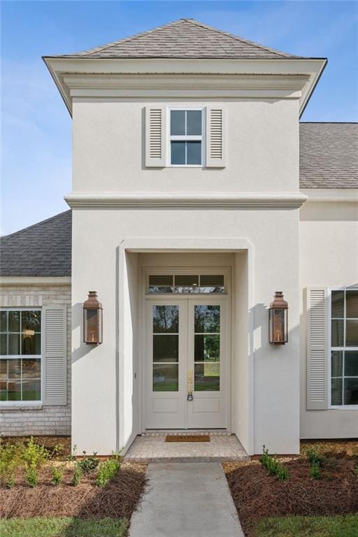 entrance to property with french doors