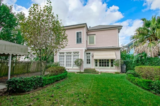 1521 Dufossat St, New Orleans, LA 70115 - rear view of house with central air condition unit