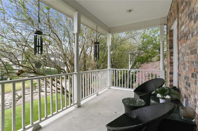 balcony with covered porch