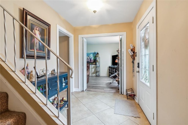 entrance foyer featuring light hardwood / wood-style flooring