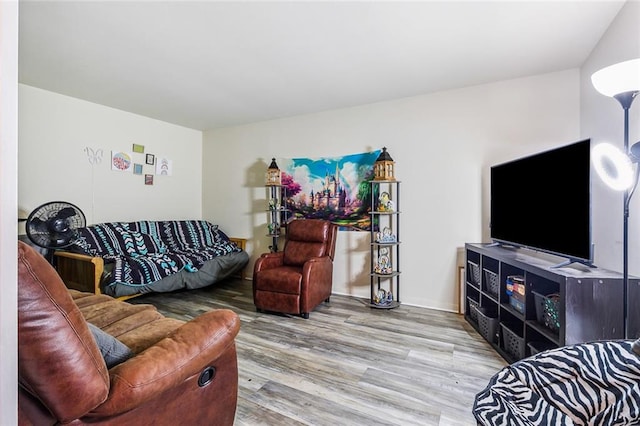 living room featuring hardwood / wood-style floors