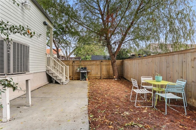 view of yard featuring a patio