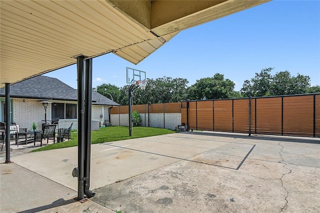 view of patio / terrace with basketball court