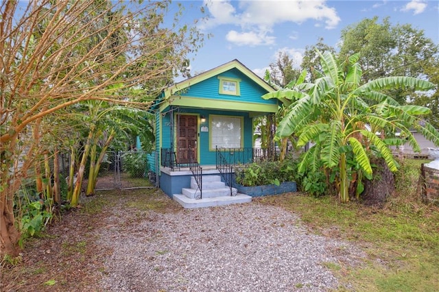 bungalow featuring a porch