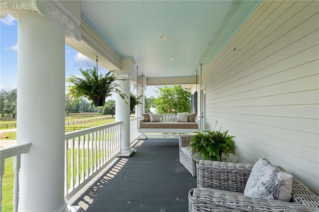 balcony with covered porch