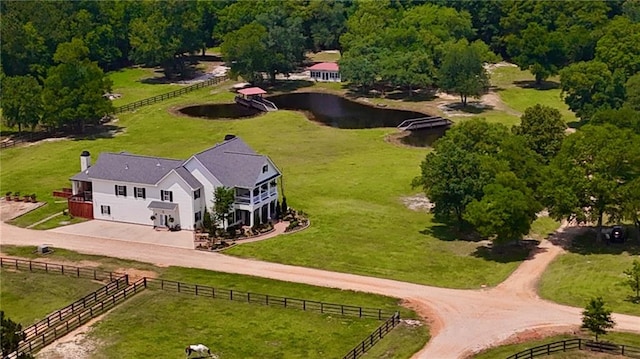 drone / aerial view featuring a rural view