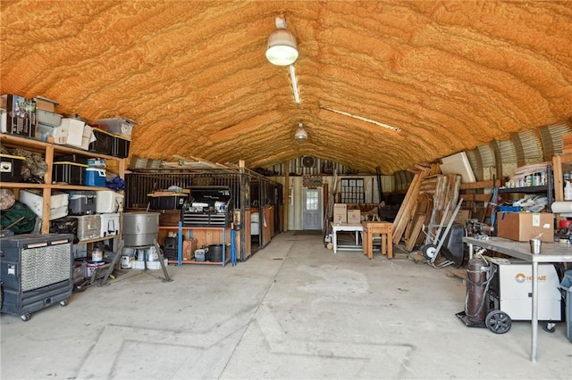 view of unfinished attic