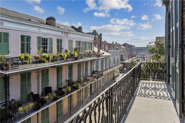 balcony with a residential view