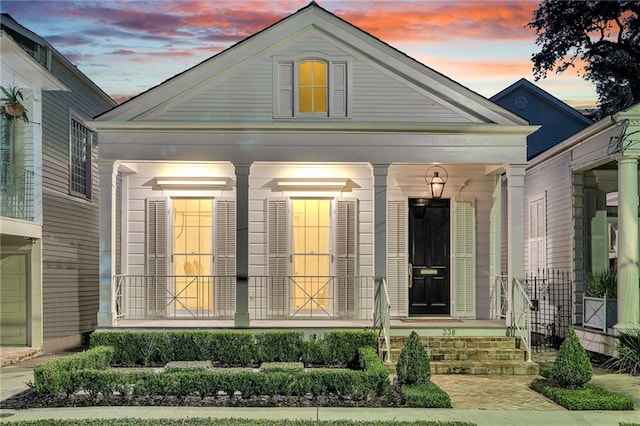 view of front of house with a porch