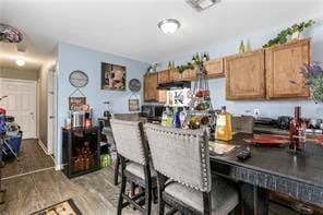 kitchen with wood-type flooring