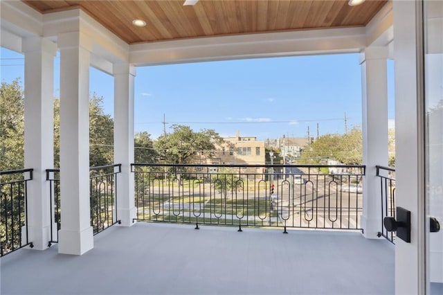 view of balcony