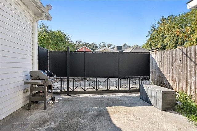 view of patio featuring area for grilling