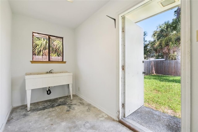 view of laundry area