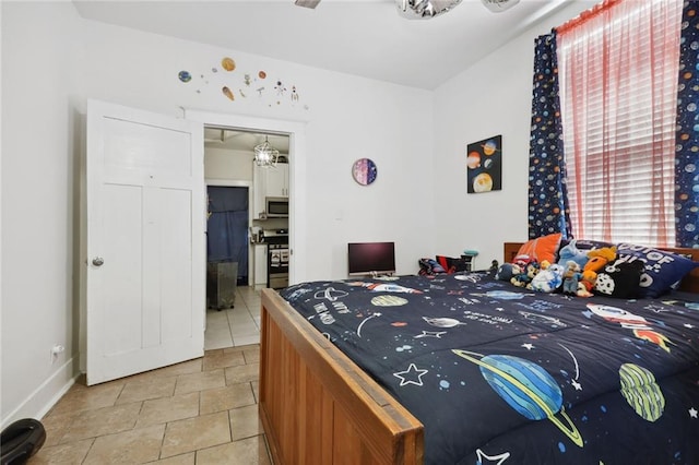 view of tiled bedroom