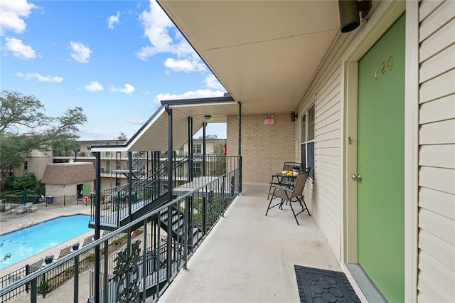 view of balcony