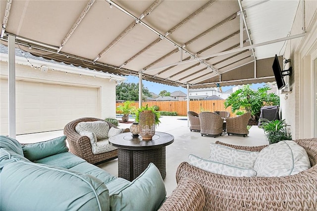 view of patio / terrace featuring an outdoor hangout area