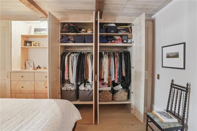 bedroom featuring hardwood / wood-style floors