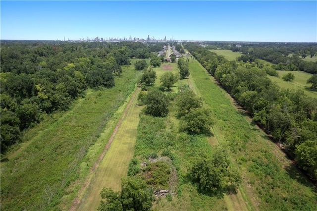 drone / aerial view with a rural view