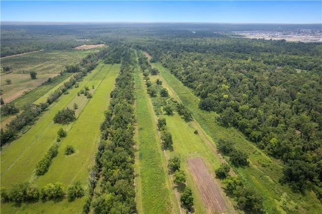 drone / aerial view featuring a rural view