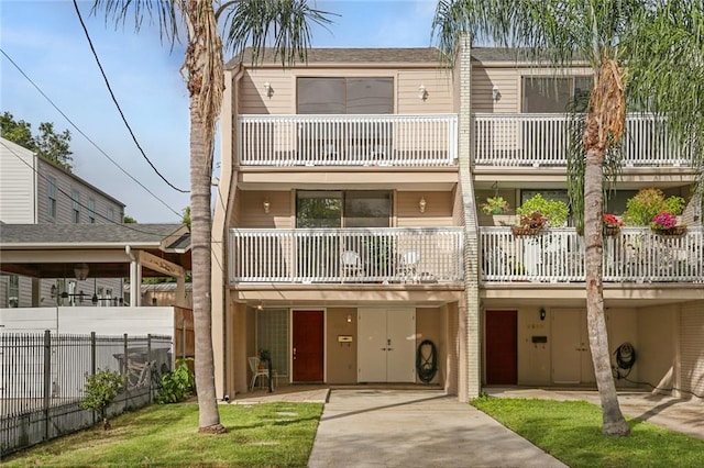 exterior space with a front lawn