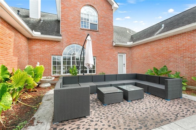 view of patio featuring outdoor lounge area