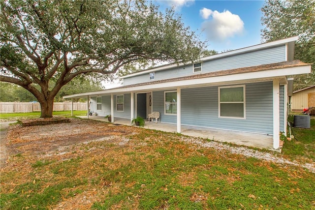 view of front of home featuring central AC unit