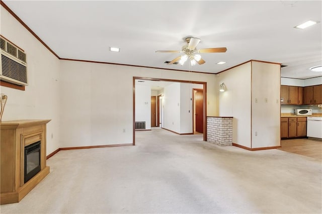 hallway with wooden walls