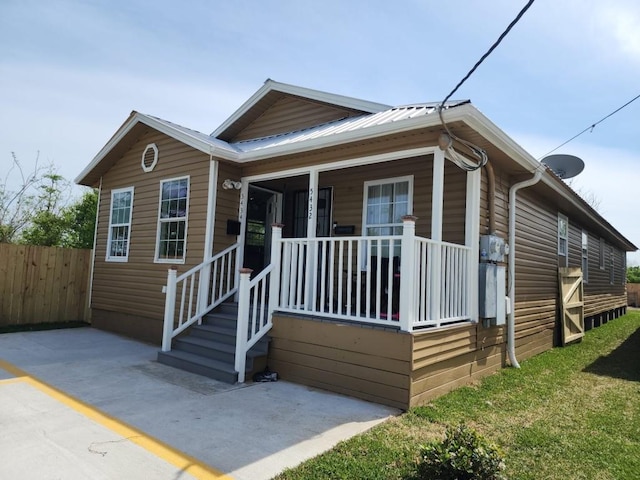 view of bungalow-style home