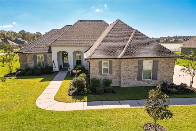 view of front of house featuring a front yard