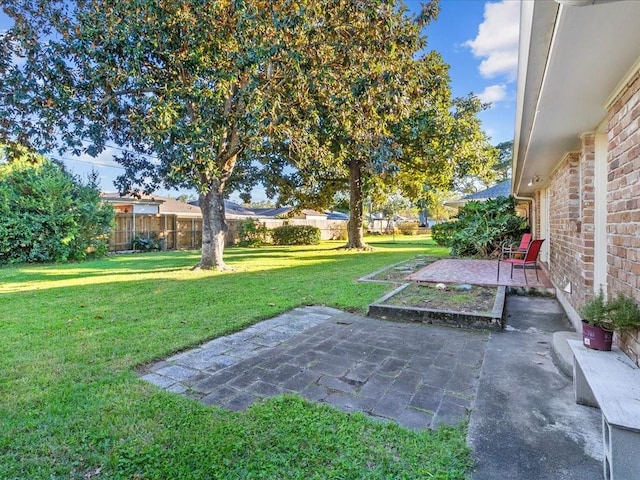 view of yard featuring a patio area