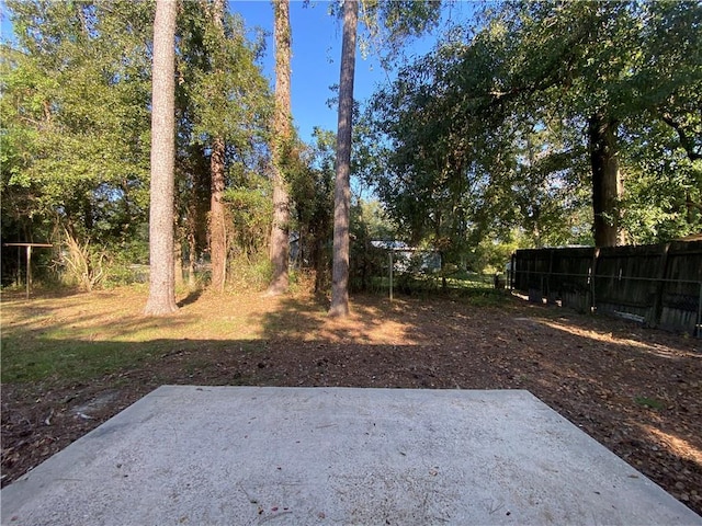 view of yard with a patio