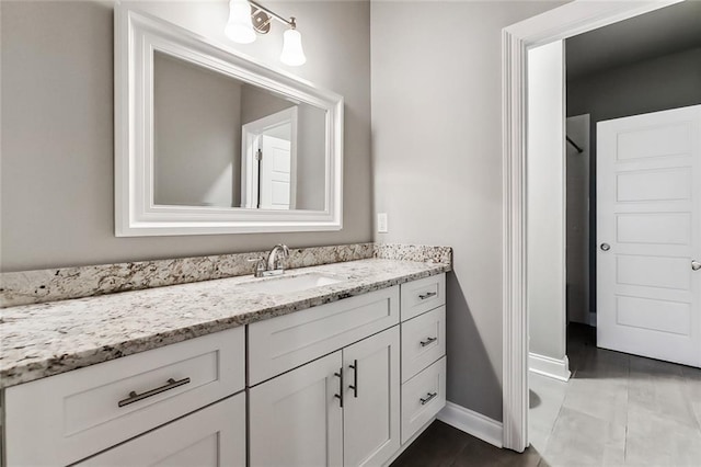 bathroom featuring tile patterned floors and vanity