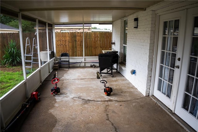 view of sunroom