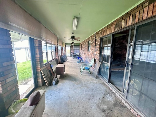 view of patio / terrace featuring ceiling fan