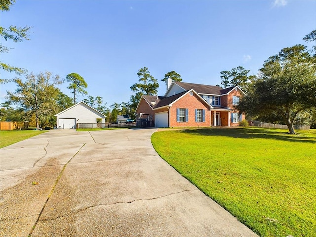 1024 Claire Dr, Slidell, LA 70461 - traditional home featuring driveway, a garage, and brick siding