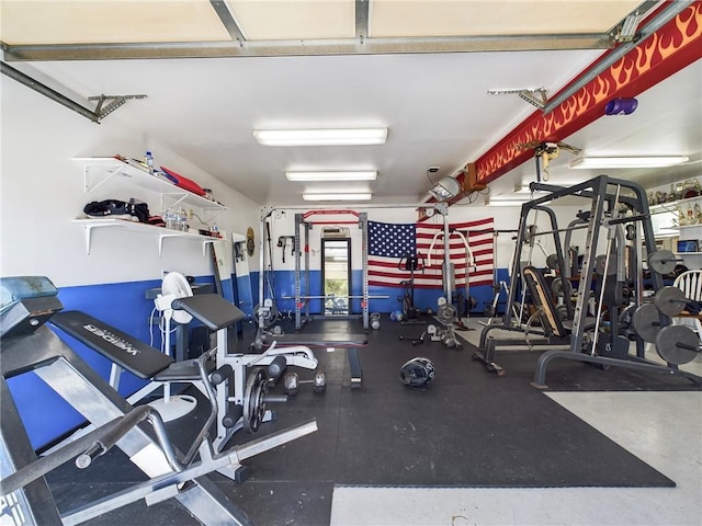 1024 Claire Dr, Slidell, LA 70461 - gym with a garage