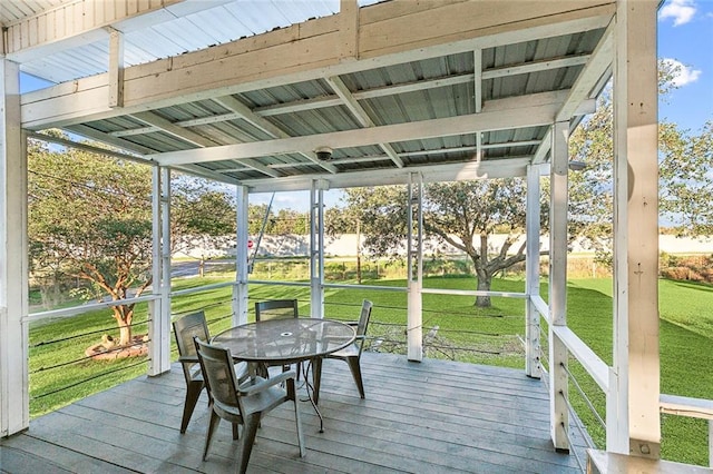 view of sunroom / solarium