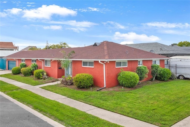 view of property exterior featuring a lawn