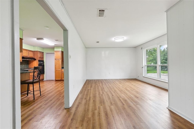 interior space with light hardwood / wood-style flooring