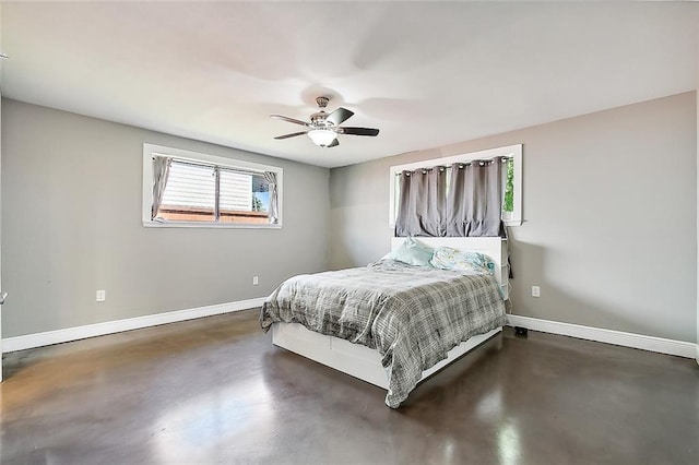 bedroom with ceiling fan