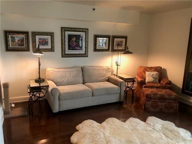 interior space featuring dark hardwood / wood-style floors