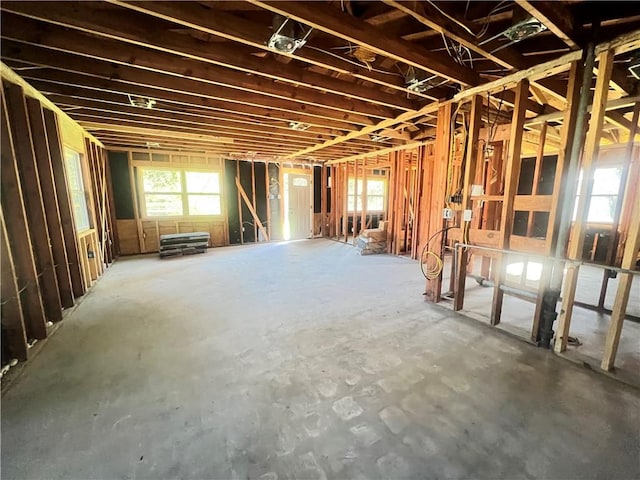 miscellaneous room with concrete floors