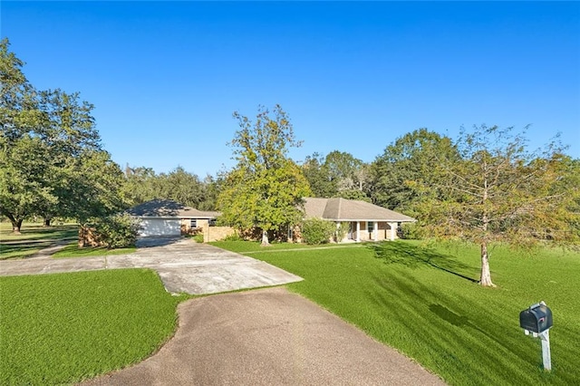 exterior space with a lawn