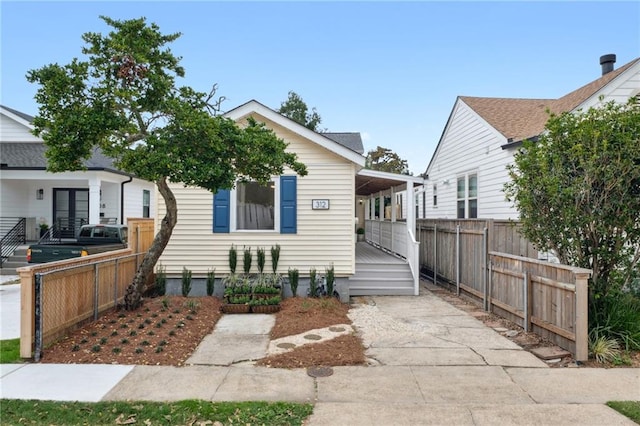 view of bungalow-style house