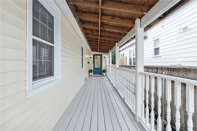 view of wooden terrace