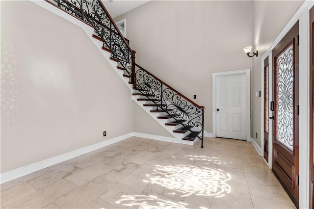 entrance foyer with a high ceiling