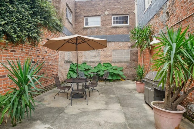 view of patio with grilling area