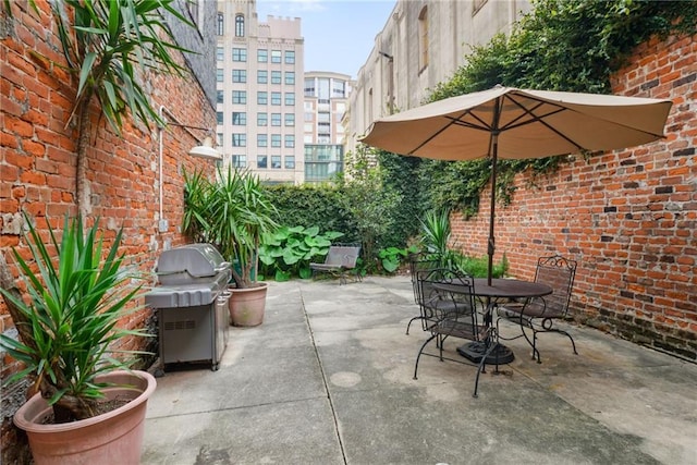 view of patio with grilling area