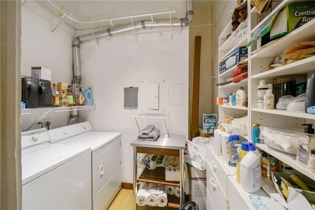 laundry area with washing machine and clothes dryer